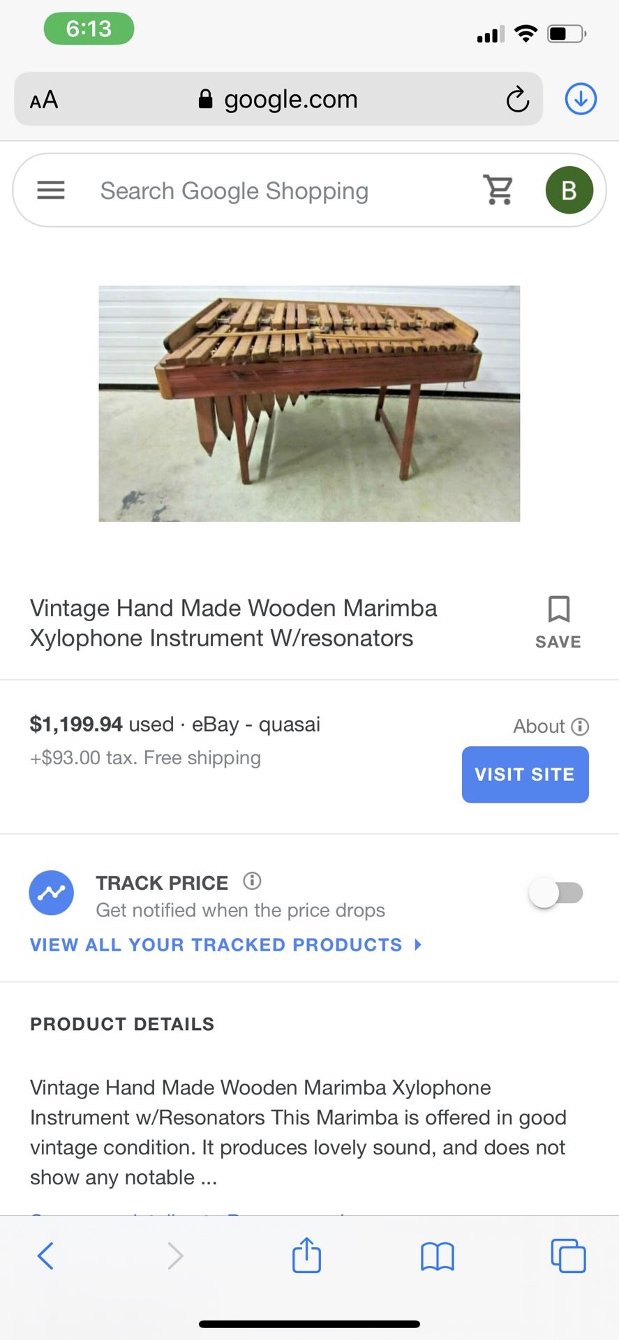 Beautiful handmade 35key Vintage Guatemalan Marimba for Sale in