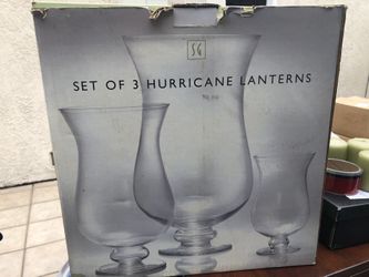 Glass Hurricane Lanterns