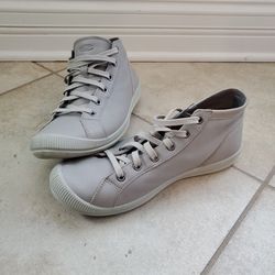 Keen Luft Cell Gray Leather Lace Up Boot Shoes Sz 9.5