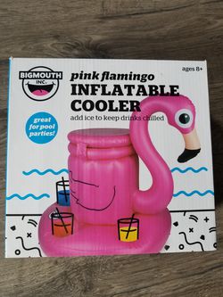 Flamingo cooler floaty