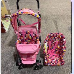 Joovy double stroller and matching booster seat for baby dolls!