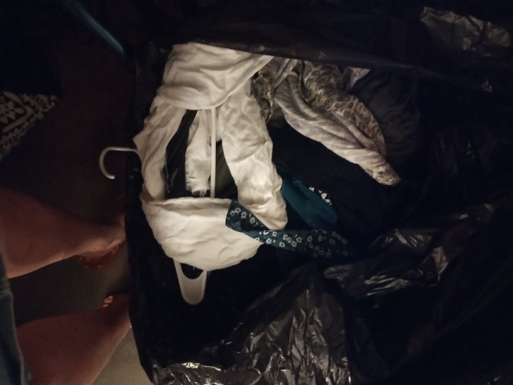 Cleaning Closet 2 Bags Of Ladies Clothes & Shoes