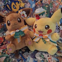 Pokepoke Kanto Eevee And Pikachu Puppets 