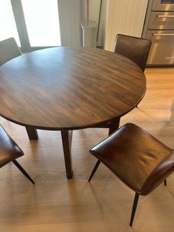 4’ Round Table with 4 chairs