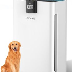 Air Purifiers for Extra Large Room Up To 3000ft² Coverage, MOOKA Air Purifier with PM 2.5 Display Air Quality Sensors, Washable Filter H13 True HEPA F