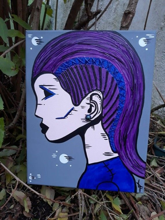 11×14 Acrylic and Mixed Media Painting On Stretched Canvas Titled "Presence."