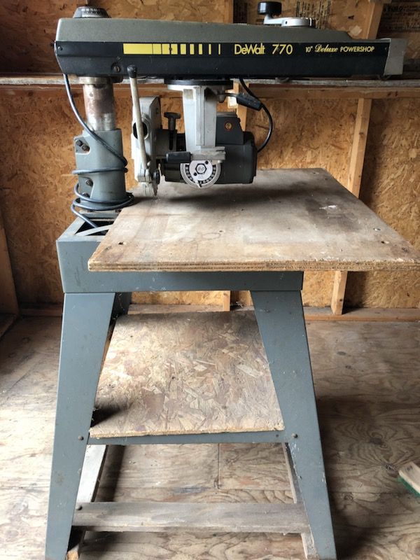 DeWalt 770 10 Deluxe Powershop radial arm saw for Sale in