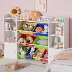 🔥ON SALE🔥 Kids Toy Storage Organizer W/8 Removable Toy Bins