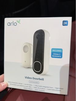 Arlo Video Doorbell 2nd Generation 2K with Chime 2