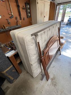 Queen bed with headboard