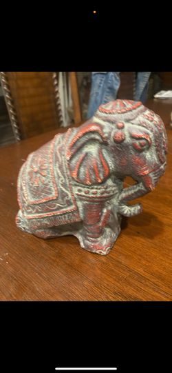VINTAGE BOOKENDS HEAVY METAL ASIAN ELEPHANT