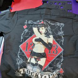 Lucky 13 Button Up Shirt NEW