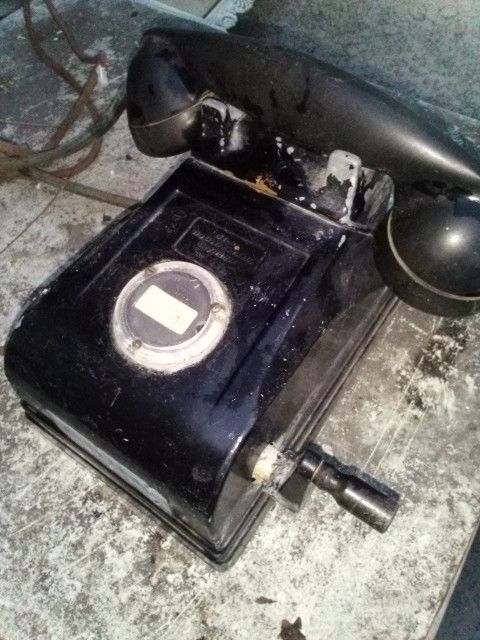 Antique PHONE - Federal Telephone and Radio Corporation - Vintage Home Phone Black