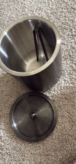 Stainless Steel Ice Bucket with Tongs and Lid