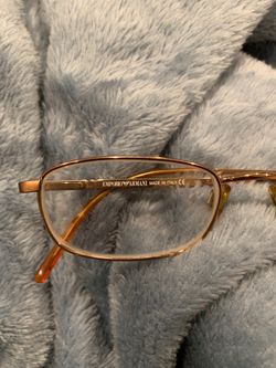 Emporio Armani glasses.