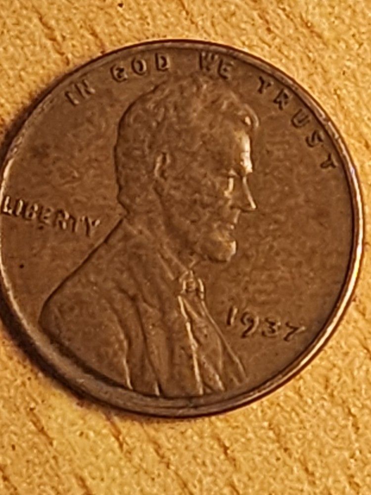1937 penny not mint mark good date
