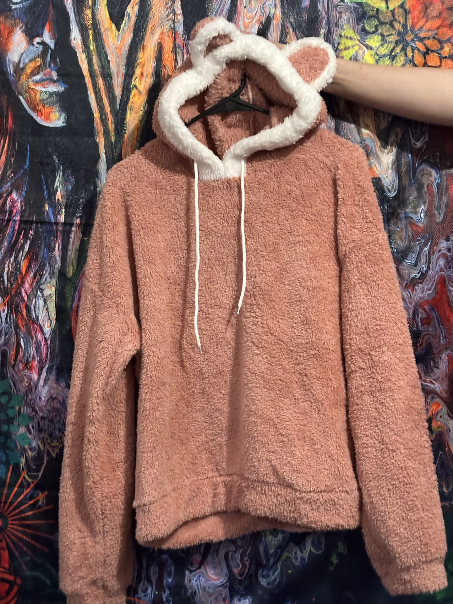 Fuzzy Furry Pink Cat Sweater (w/ Ears)