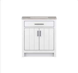 (Only cabinet) Daney 31 in. Single Sink Freestanding White Bathroom Vanity with