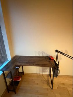 Desk with side pocket