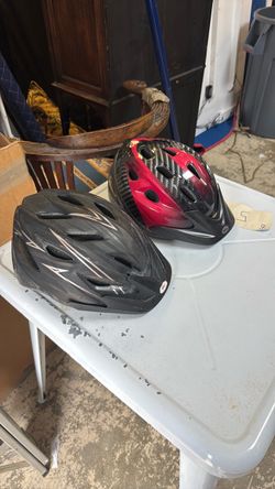 Two Adult Bike Helmets
