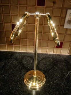 Vintage Brass Towel Holder