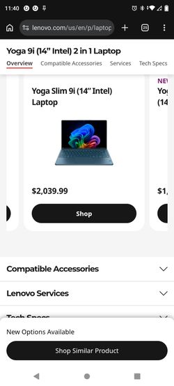 Lenovo YOGA laptop