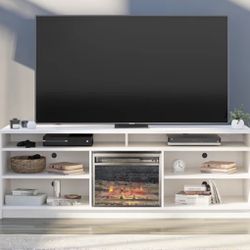 Bartosh TV Stand for TVs up to 75" with Fireplace Included