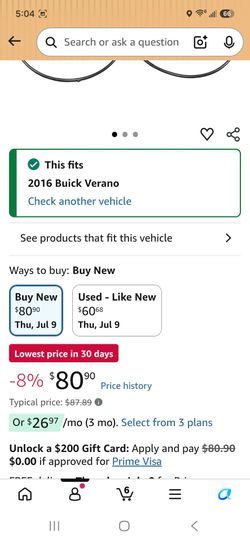 Water pump for 2016 buick verano