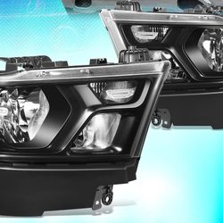 Headlights For 19-24 Ram 1500 OE Style Black Housing