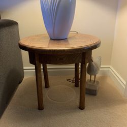 Oak Sofa Side Table