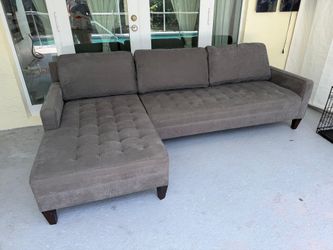 102 x 60 Grey L Couch