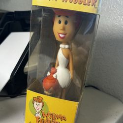 The Flintstones “Wilma & Pebbles ” - Vintage FUNKO Hanna Barbera Wacky Wobbler Collectible Bobble Head 