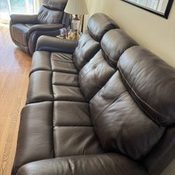 89” Shane Leather Power Recliner Sofa/Chair With Power Headrest 