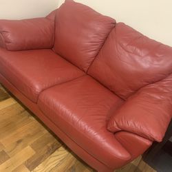 Genuine Red Leather 