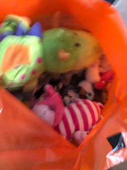 Stuffed animals.
