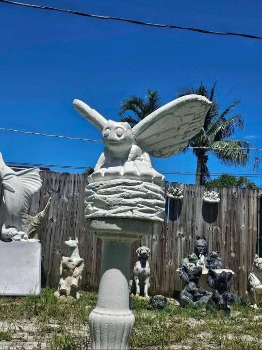 Concrete Butterfly Garden Statue