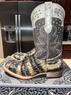 Vaccari Genuine American Alligator Boots Size 13