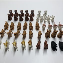 Mini Plastic Puppy Dog Figures- 45 Pieces