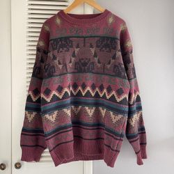 Vintage 80’s 90’s Generra Abstract Knit Sweater