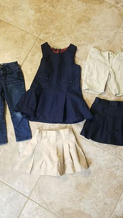 Girls size 4 school uniforms polos dress skorts shorts