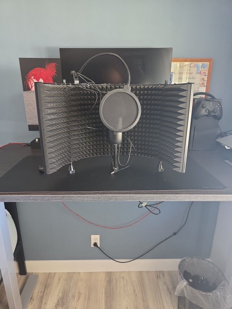 Blue Yeti Microphone With Wind Screen And Pop Filter
