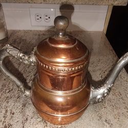 Vintage Copper/Pewter Tea Pot