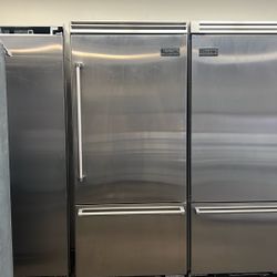 Viking 36”Wide Built In Bottom Freezer Refrigerator Stainless Steel 