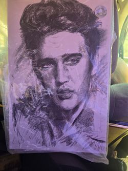 Elvis Presley charcoal drawing