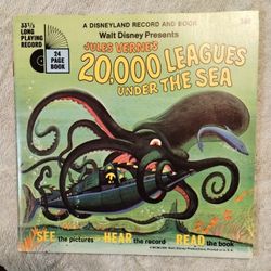 Vintage 1972 Disney/Disneyland Jules Verne 20000 Leagues Under the Sea children's book