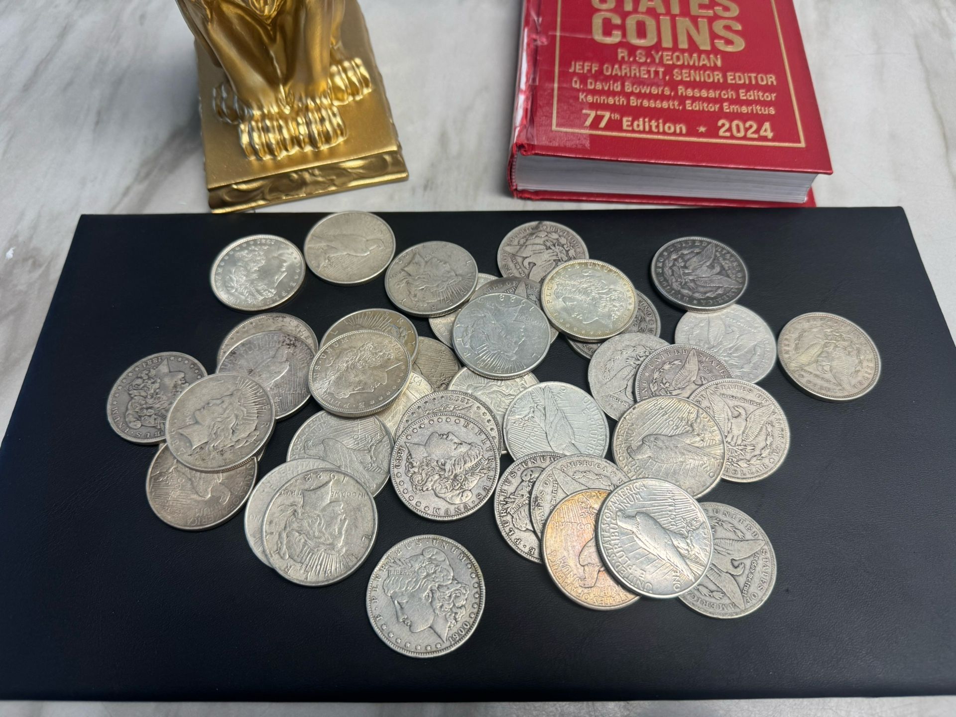 Silver Morgan And Peace Dollars At Melt