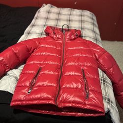 Guess Red Puffer Paid 120 Only Tried On