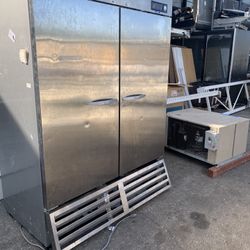 Stainless Steel Double Door Freezer