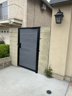 Side Gates Powder Coated Frame Composite Or wood Inserts
