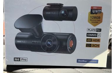Vantrue - N4 PRO 4K HDR 3-Channel Dash Cam w/ 128GB